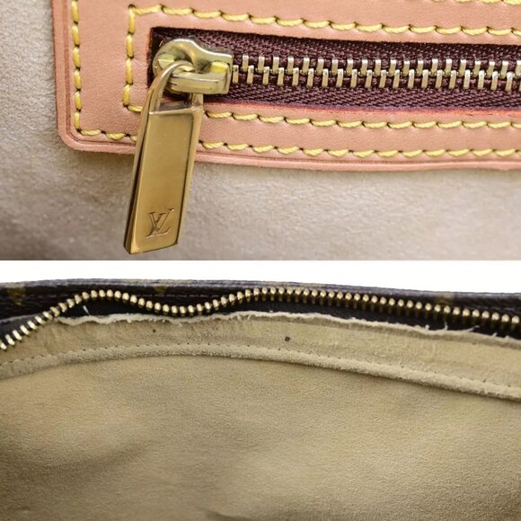 LOUIS VUITTON Logo Looping GM Shoulder Bag Monogram Leather Brown - Picture 10 of 16